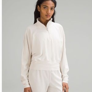 LuLuLemon Ready to Rulu Half-zip Pullover - color white opal